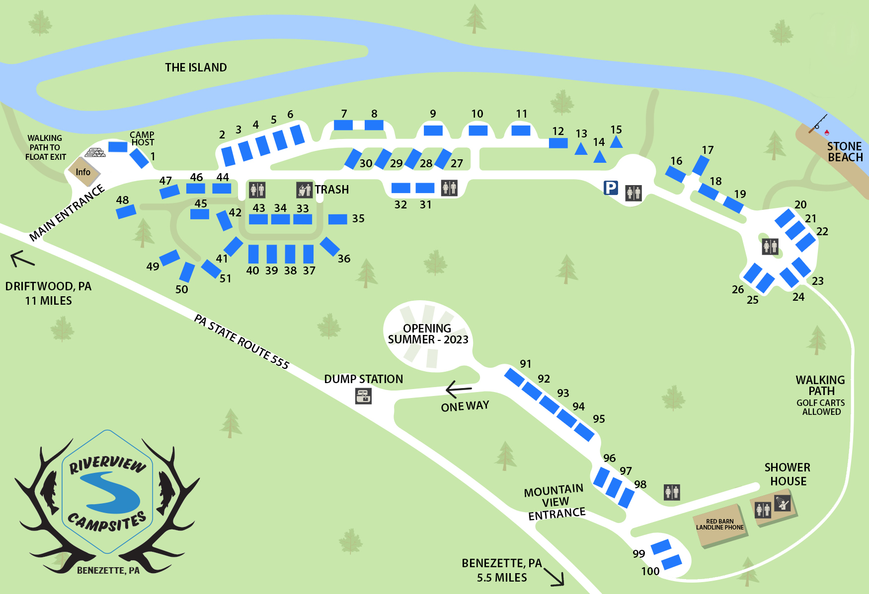 Campground Map Riverview Campsites   2022SeptemberMAP 